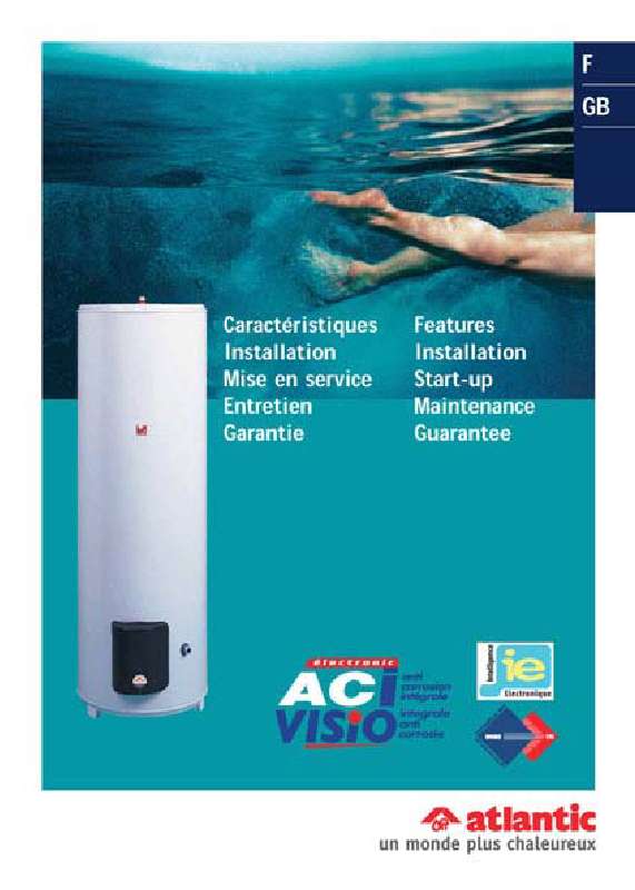 Notice ATLANTIC WATER HEATER Chauffe Eau Trouver Une Solution Un   14 06 08 10 23 34 953127 